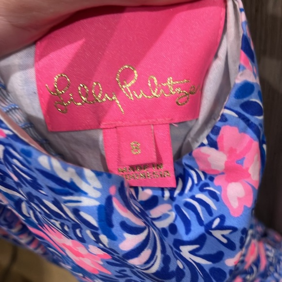 Lilly Pulitzer Alision Dress Fit-and-Flare Blue Peri Takin It Easy - Picture 2 of 4